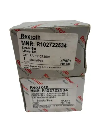 NEW REXROTH R102722534 PILLOWBLOCK BEARING 25MM BORE LOT OF 2