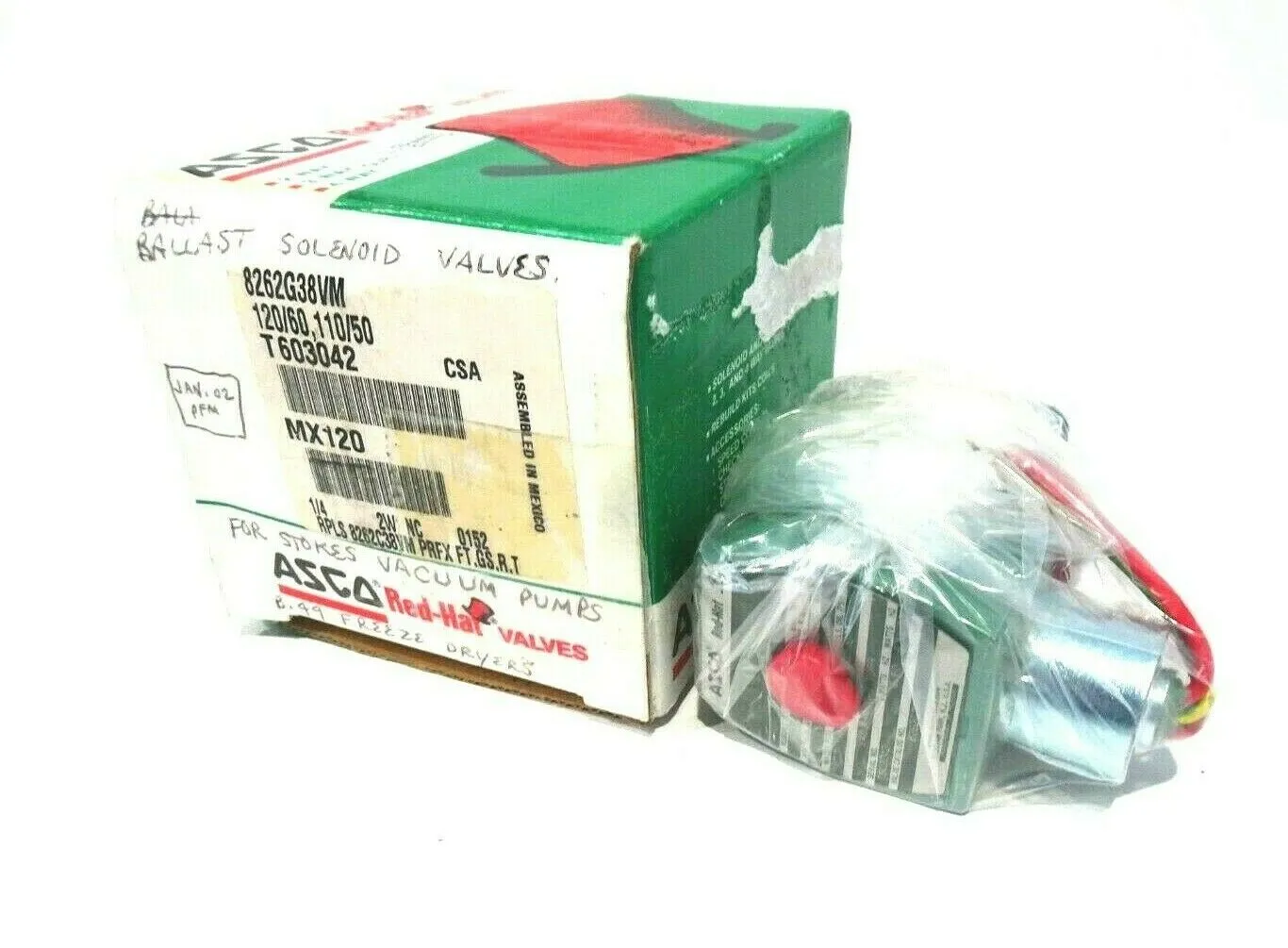 NEW ASCO 8262G38VM SOLENOID VALVE