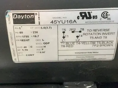 Used DAYTON 45YU16A Motors (misc) Ohio US | HGR 24 #1404914
