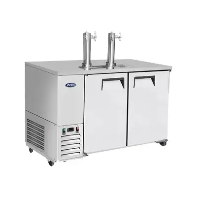 New | in-Stock Atosa New Atosa MKC58GR 58'' Keg Cooler with 2 Dual Tap Towers Beer Equipment Illinois US | Falcon Restaurant Supply #1375365