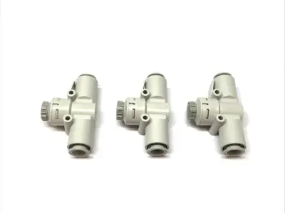 New | in-Stock SMC In-Line Flow Control Speed Adjustment Valve Fitting Pump & Valve Parts Michigan US | Maverick Industrial Sales #1391155