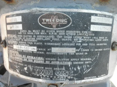 USED TWIN DISC C 107 SP6