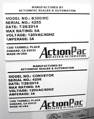 USED 2014 ACTION PAC B300/MC