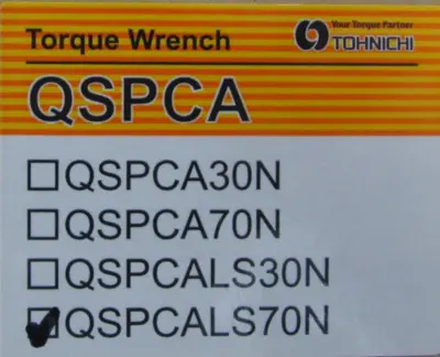 NEW TOHNICHI PQSPCALS70N TORQUE WRENCH