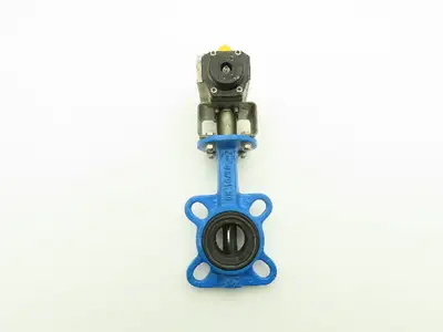Tri-Matic AG 0004A088 1.5"x 2" Wafer Butterfly Valve w/Pneumatic Spring Actuator