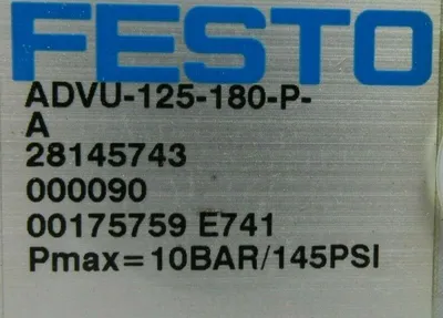 NEW FESTO ADVU-125-180-P-A COMPACT CYLINDER ADVU125180PA