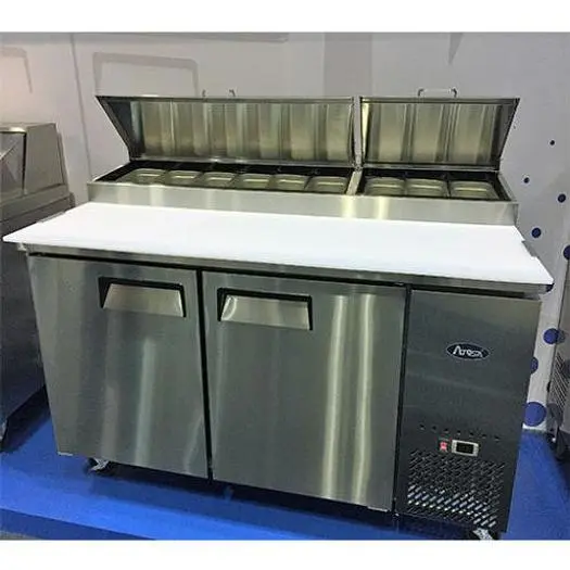 67" 2 Two Door Refrigerated Pizza Prep Table