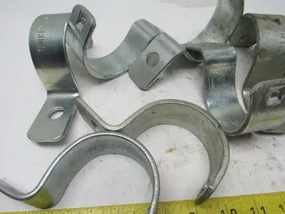 2-1/2" EMY & CONDO Single Hole Steel Strap Lot Of 10