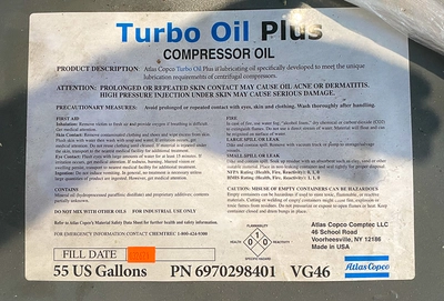 NEW 2021 ATLAS COPCO TURBO OIL PLUS
