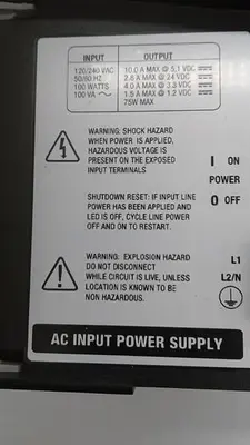 Used ALLEN-BRADLEY ALLEN-BRADLEY CONTROL LOGIX 10 SLOTS CHASSIS POWER SUPPLY AC 1756-PA72/C Power Supplies | ND Industrial Surplus #1212054