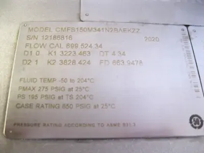 USED Micro Motion CMFS150 M341N2BAEKZZ