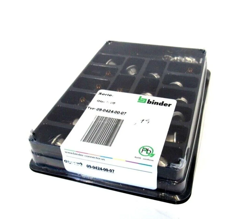 BOX OF 20 NEW BINDER 09-0424-00-07 CONNECTORS 0904240007