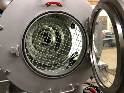 Escher-Wyss P-360/2 pusher centrifuge, 316SS.