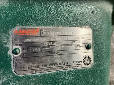 Used MASTER POWER TRANSMISSION 30VB08081603 5184TCSM31.8C1 Motors (misc) Ohio US | HGR 24 #1471885