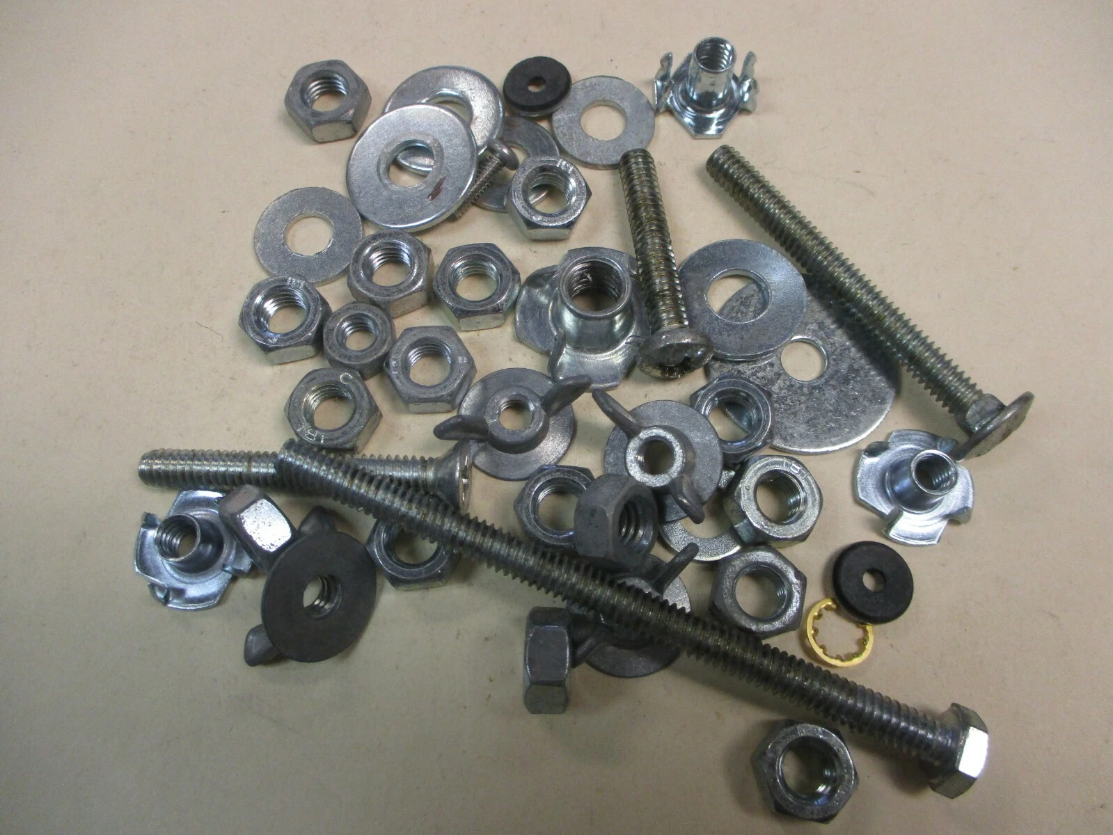 Unused Misc. Tee-Nuts, Nuts & Bolts, and Screws (QTY 40)