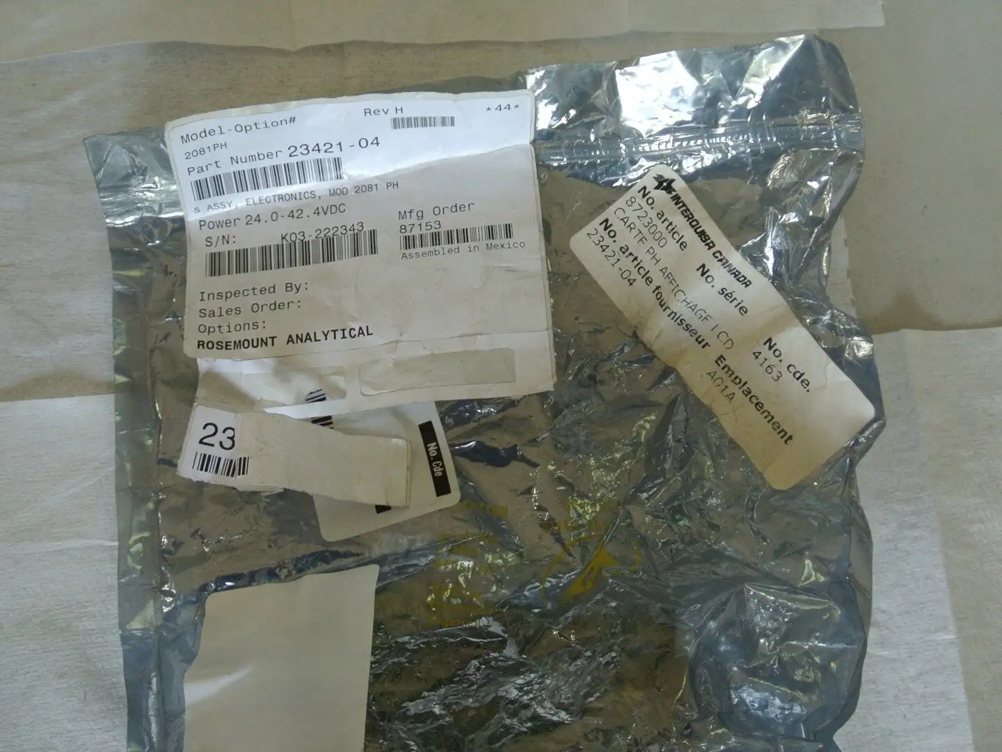 New | in-Stock ROSEMOUNT ANALYTICAL 23421-04 Misc Electrical & Power Parts British Columbia CA | Lenmark #1743565