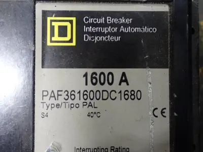 USED SQUARE D PAF361600DC1680