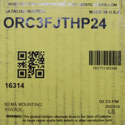 NEW BOSTON GEAR ORC3FJTHP24 MECHANICAL OVERLOAD CLUTCH 16314