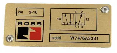NEW ROSS CONTROLS W7476A3331