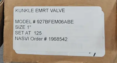 Used KUNKLE _UNKNOWN_ Valves/Fittings South Carolina US | Palmetto Automation #1160550