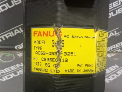 Fanuc A06B-0533-B251 Model 3-0S AC Servo Motor 1.0A Used