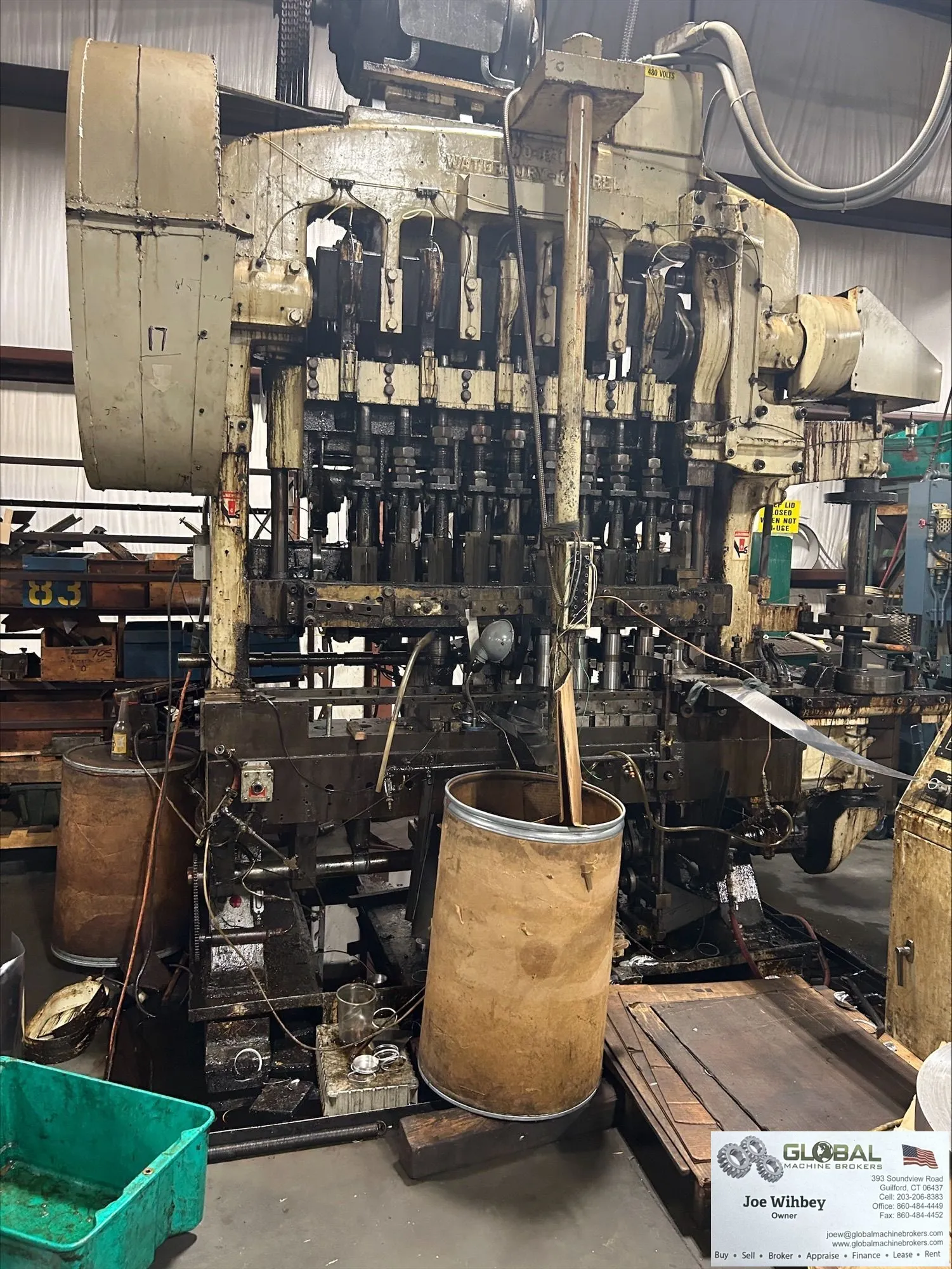 Waterbury Farrel 200-11 Crank Eyelet Transfer Press 8" Stroke