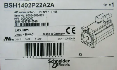NEW SCHNEIDER ELECTRIC BSH1402P22A2A SERVO MOTOR 65034202-025