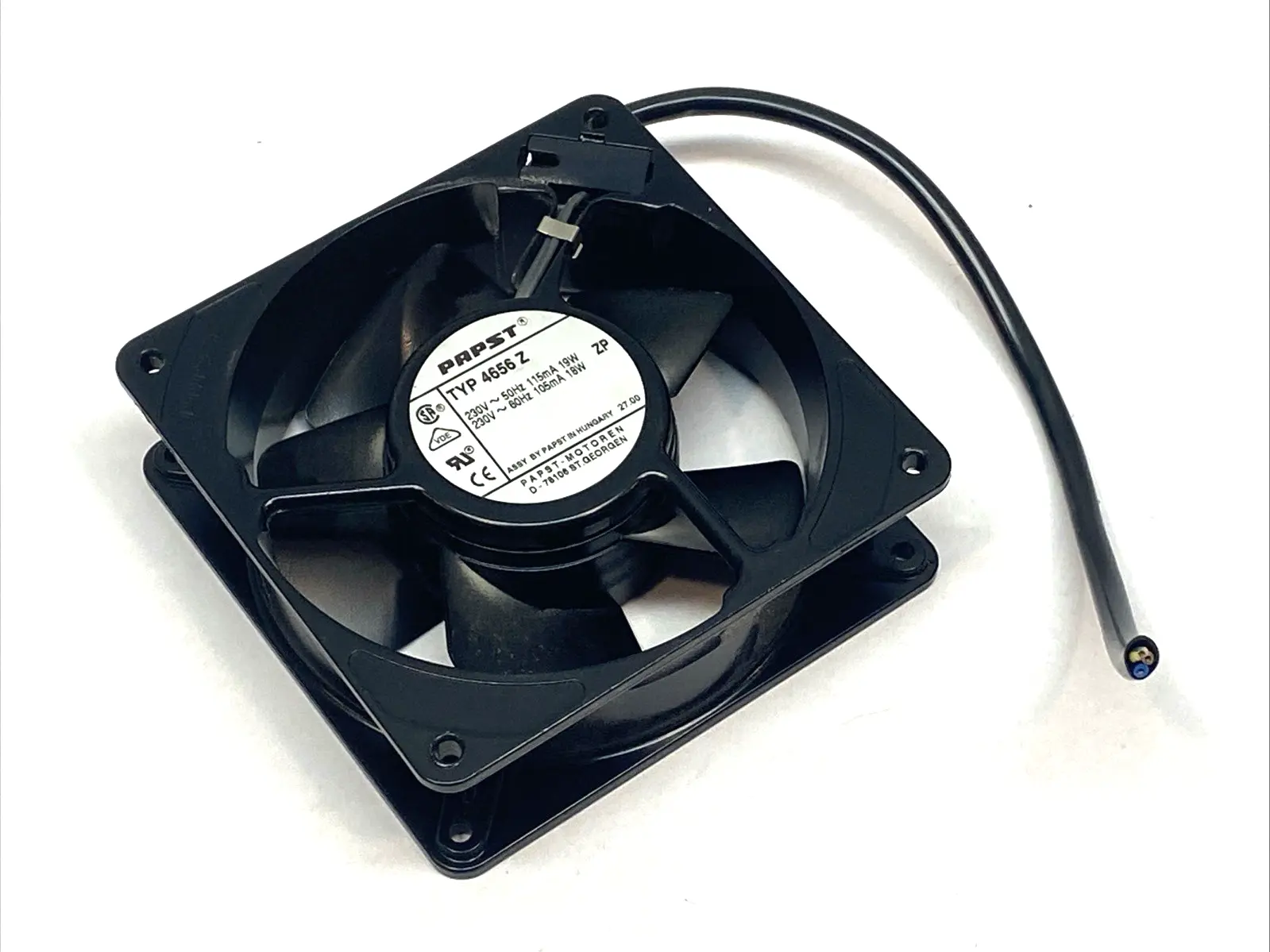 Used PAPST Axial Fan 230VAC 119mm x 119mm x 38mm 4656Z MISSING COVERS Electronic Component Fans Michigan US | Maverick Industrial Sales #1394256