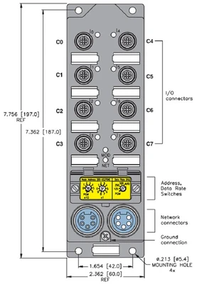 Turck FDNL-L0800-T Advanced DeviceNet Station, 8 Discrete Inputs NPN/PNP [New]