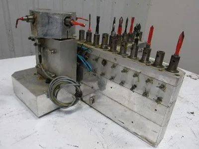 Weeke BP12 22 Position Main Drill Head Tool Holder Assembly From CNC Router