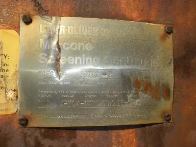 (2) Dorr-Oliver C-400 Mercone centrifuges, 316SS.