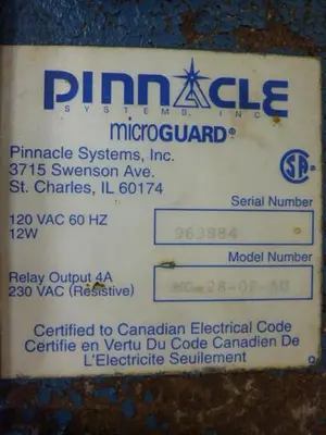 Used PINNACLE SYSTEMS INC MG-28-0F-AU Light Curtains & Grids Michigan US | Ideal Machinery #1275238