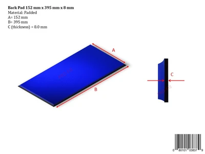 USED PRO-FILL INC BACK PAD A=152MM X B=395MM