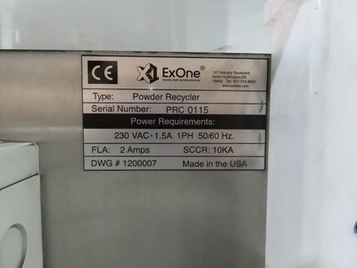 used Vorti-siv with Volkman Powder Vacuum Loader
