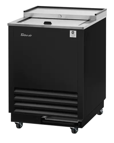 Turbo Air TBC-24SB-GF-N6 1 Section Glass Chiller w/ 48 Mug Capacity, Black, 115v