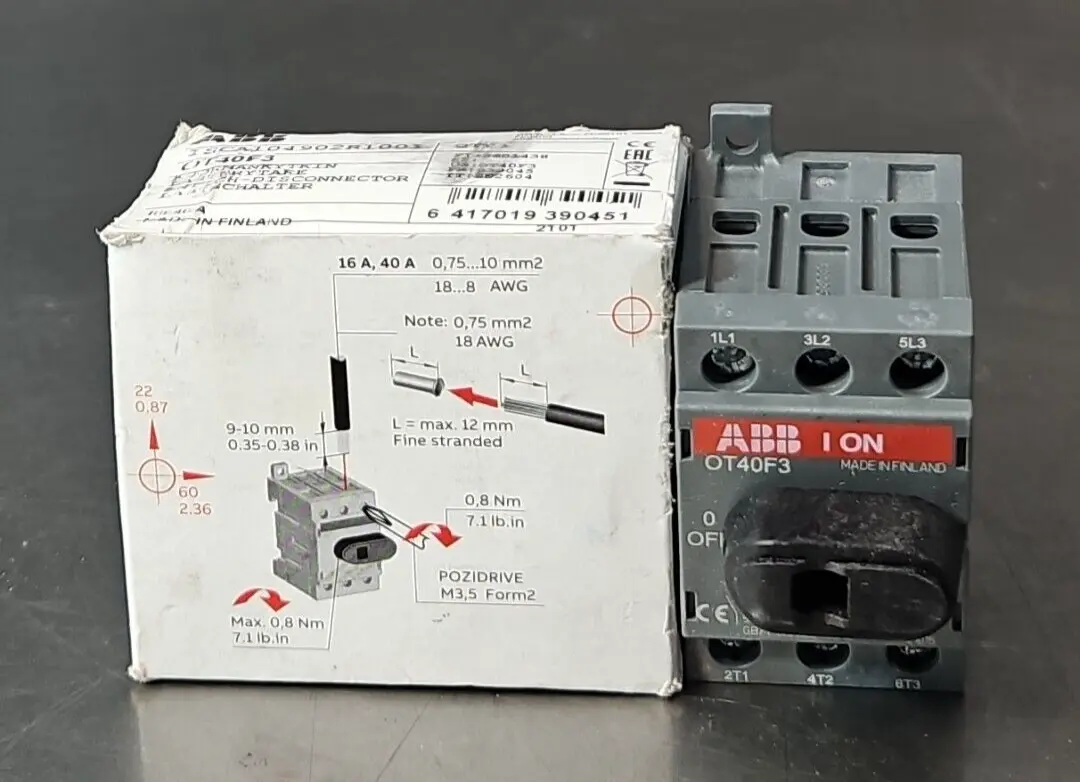 ABB OT40F3 Disconnect Switch 40A 3P (BIN412)