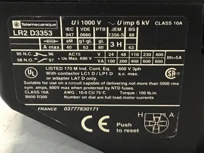 USED TELEMECANIQUE LR2D3353