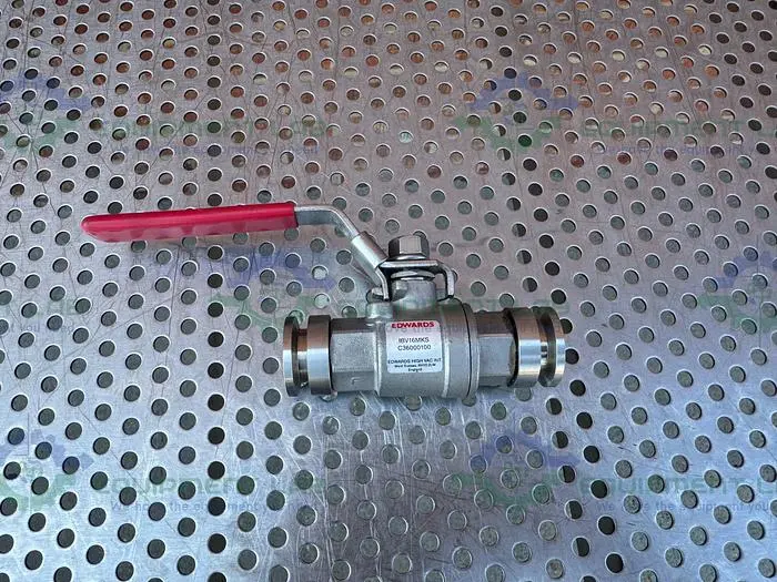 Used EDWARDS IBV16MKS STAINLESS STEEL VACUUM BALL VALVE W/ KF25 FITTING Valves/Fittings California US | Equipment Lab #485806
