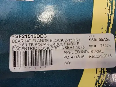 Square Flange Block Bearing 2-15/16" Bore, SF21516DEC