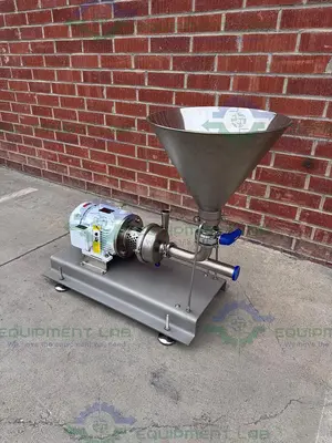 NEW INOXPA INOXPA PROLAC HCPN 40-150 HYGIENIC CENTRIFUGAL PUMP 5 HP MOTOR W/ POWDER HOPPER