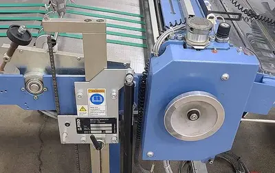 USED 2007 MBO PAPER FOLDER W/ UW UNWINDER, PANEL SHEETER SVC 520C, AND VERTICAL STACKING SVC 520S