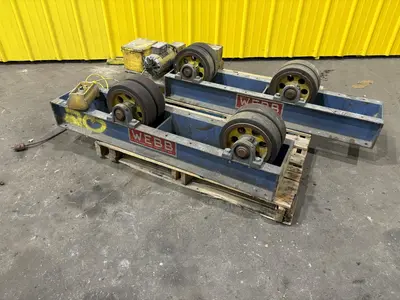 6,000 LBS WEBB MODEL #T6-PWR-IDL TANK TURNING ROLLS, POWER ROLL & IDLER: STOCK #21644