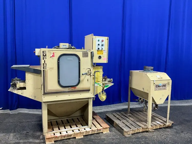 Used EMPIRE BLAST FINISHING EQUIPMENT IL885 M00576 Wire Mesh Belt Shot Blaster Ohio US | HGR 24 #1425343