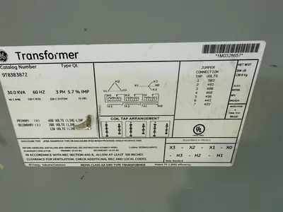 GENERAL ELECTRIC 9T83B3872 Transformers | Great American Equipment Company (7)