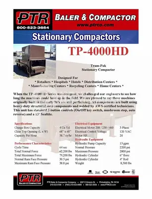 USED PTR TP-4000HD STATIONARY