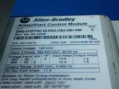 USED ALLENBRADLEY 280GFN25RG