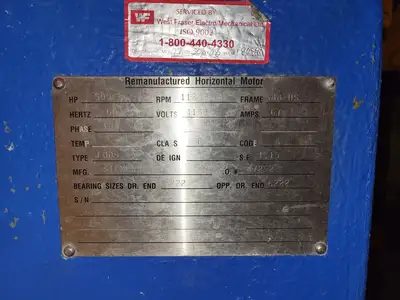 500 hp, 4160 volts, 1180 rpm, 588-US, Electric Motor