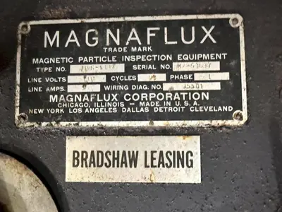 16" CAP. MAGNAFLUX MGV-1337 MAGNETIC PARTICLE INSPECTION UNIT: YOBRO #24564