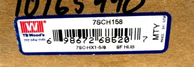 NEW TB WOODS 7SCH158 SF HUB 7SC-HX1-5/8