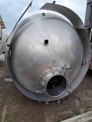 Tank, 2,000 Gallon, 304 Stainless Steel, Jacketed, Full Vacuum #S744961